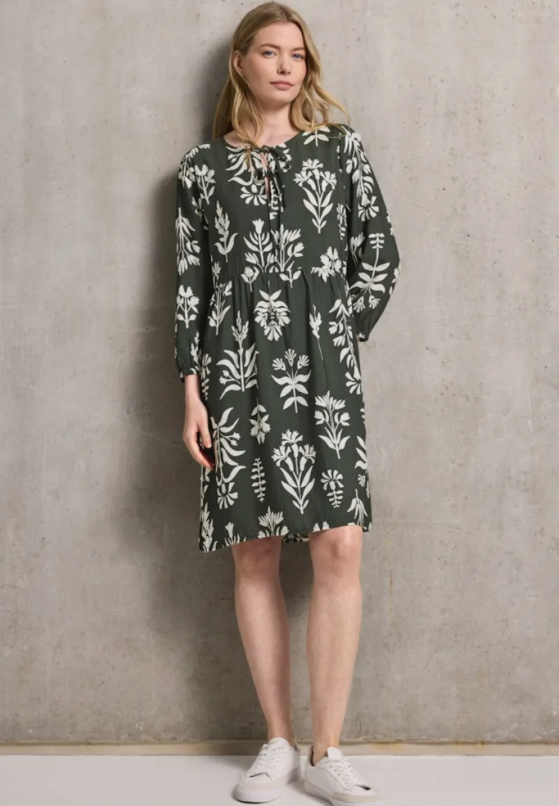 STREET ONE STUDIO Kleider*Print-Kleid mit Schleifen desert pine green