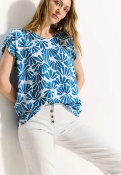 Cecil Blusen*Printmix Bluse Azure Blue