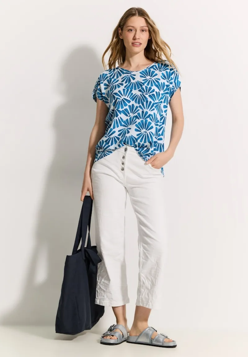 Cecil Blusen*Printmix Bluse Azure Blue