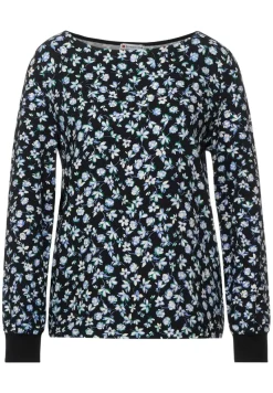 Street One Shirts*Printshirt im Materialmix Black