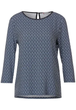 Street One Shirts*Printshirt im Materialmix deep blue