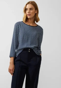 Street One Shirts*Printshirt im Materialmix deep blue