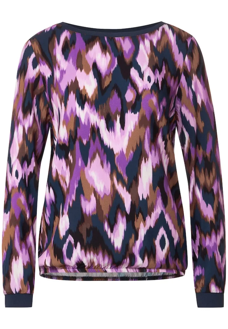 Street One Shirts*Printshirt im Materialmix deep pure lilac