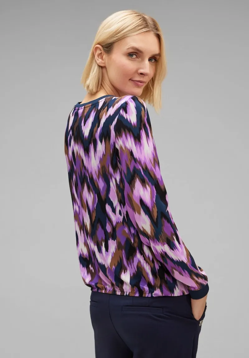 Street One Shirts*Printshirt im Materialmix deep pure lilac