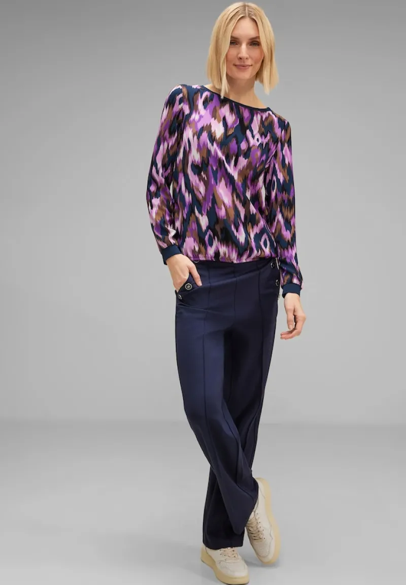 Street One Shirts*Printshirt im Materialmix deep pure lilac