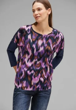 Street One Shirts*Printshirt mit 3/4 Arm deep pure lilac