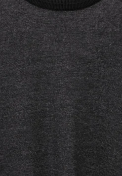 Street One Men Pullover & Sweatshirts|Big Boys*Pullover in Two Tone Optik Black