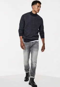 Street One Men Pullover & Sweatshirts|Big Boys*Pullover in Two Tone Optik nightfall blue