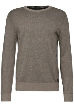 Street One Men Pullover & Sweatshirts|Big Boys*Pullover in Two Tone Optik timber brown melange