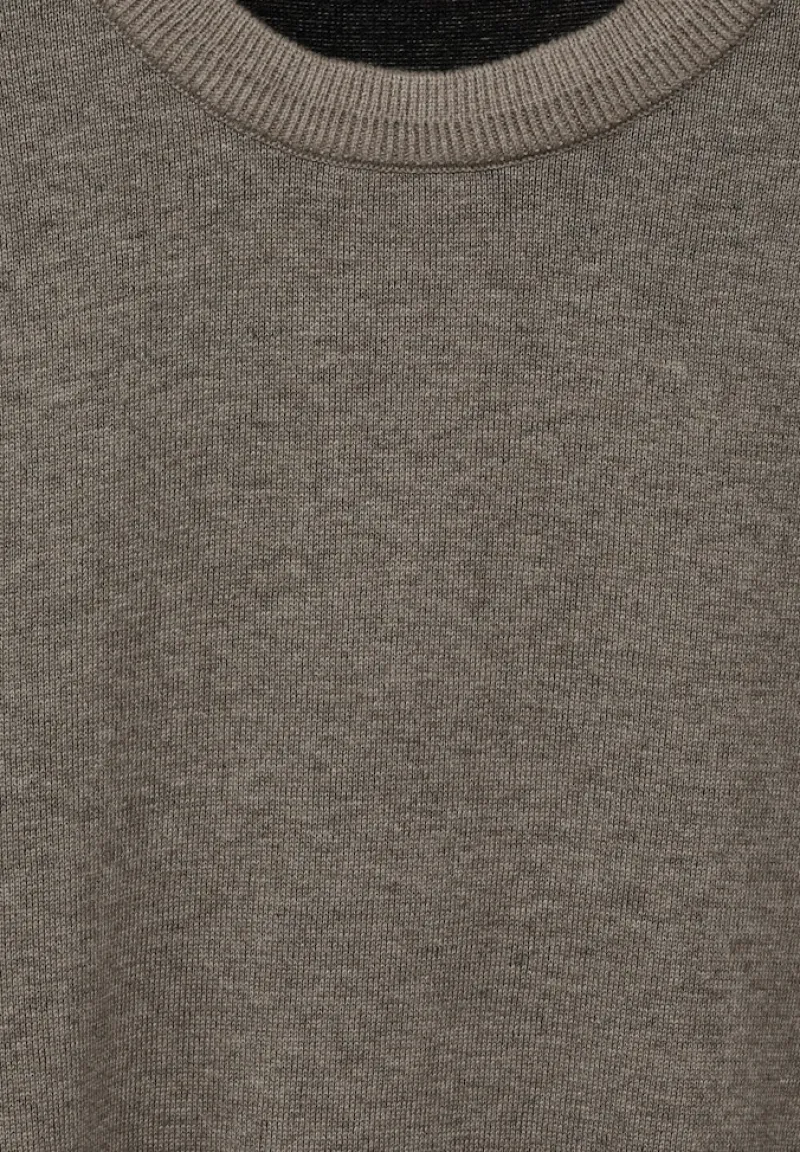 Street One Men Pullover & Sweatshirts|Big Boys*Pullover in Two Tone Optik timber brown melange