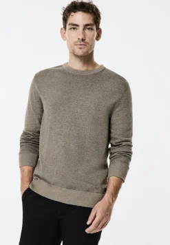 Street One Men Pullover & Sweatshirts|Big Boys*Pullover in Two Tone Optik timber brown melange