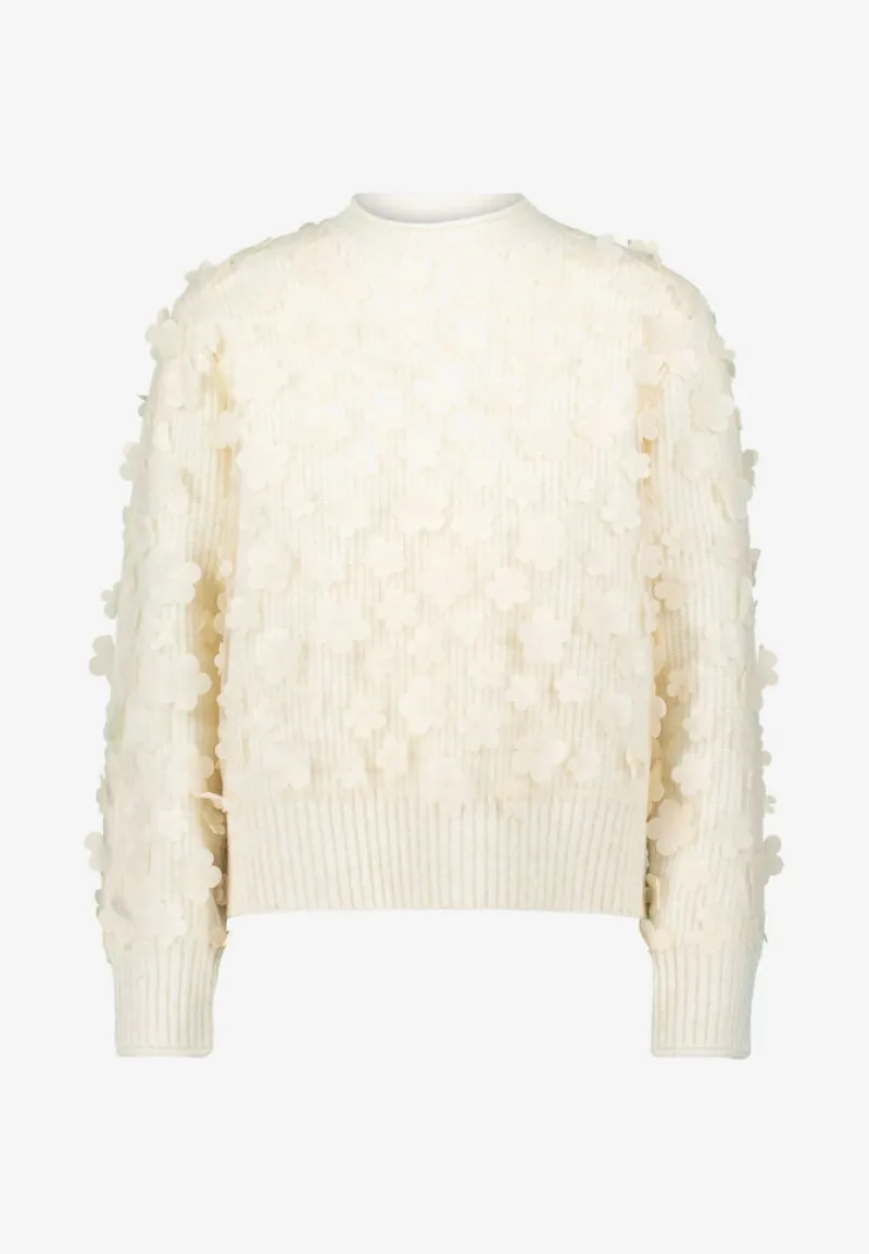 Zero Pullover & Sweatshirts*Pullover mit 3D Blüten Eggnog