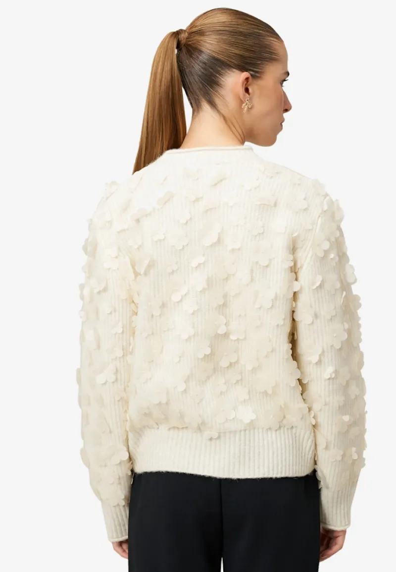 Zero Pullover & Sweatshirts*Pullover mit 3D Blüten Eggnog