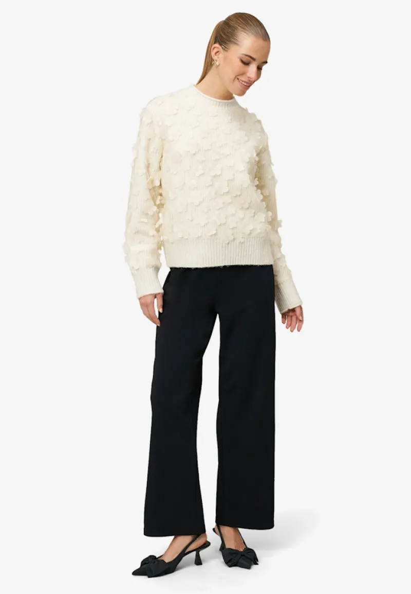 Zero Pullover & Sweatshirts*Pullover mit 3D Blüten Eggnog