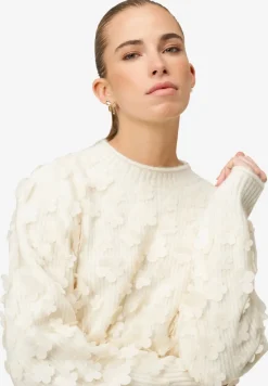 Zero Pullover & Sweatshirts*Pullover mit 3D Blüten Eggnog