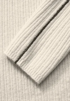 Street One Pullover & Sweatshirts*Pullover mit Kontrastdetail cream white melange