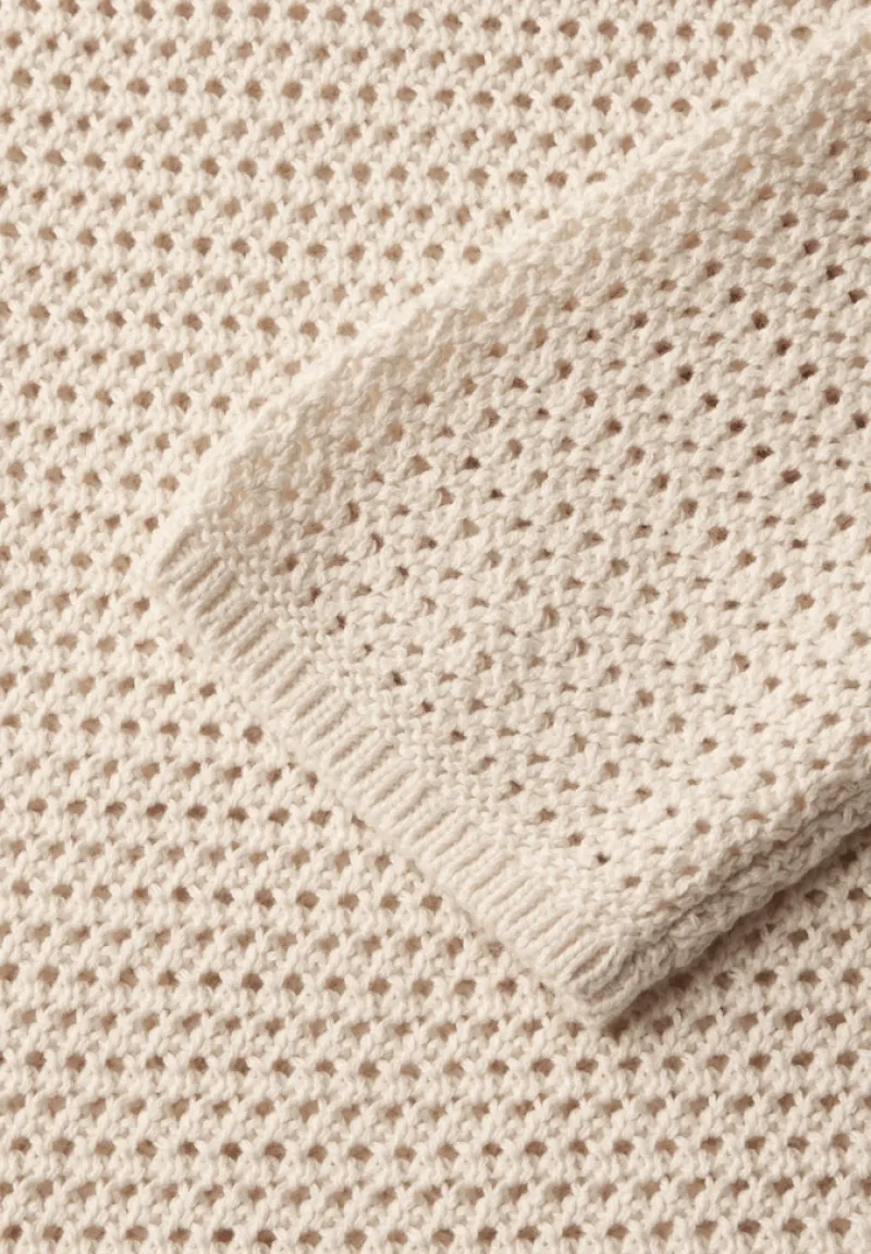 Street One Pullover & Sweatshirts*Pullover mit Lochmuster lucid white