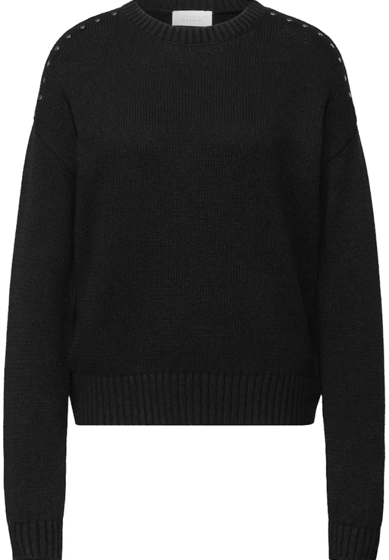 STREET ONE STUDIO Pullover & Sweatshirts*Pullover mit Nieten Black