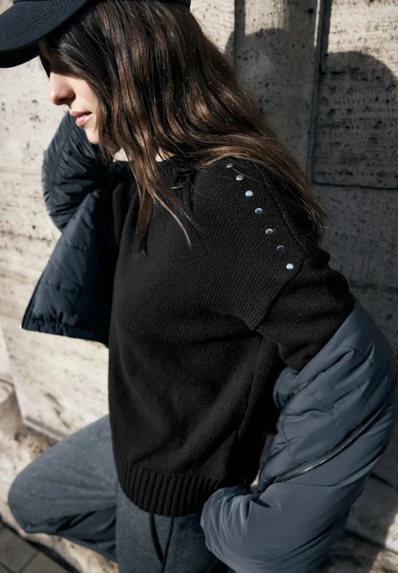 STREET ONE STUDIO Pullover & Sweatshirts*Pullover mit Nieten Black