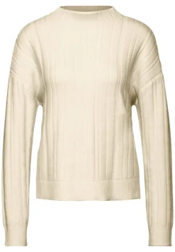 Street One Pullover & Sweatshirts*Pullover mit Rippstruktur soft beige