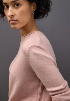 Street One Pullover & Sweatshirts*Pullover mit Rollkante faded rose mel.