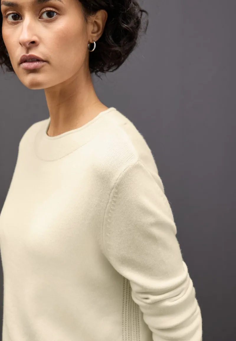 Street One Pullover & Sweatshirts*Pullover mit Rollkante soft beige