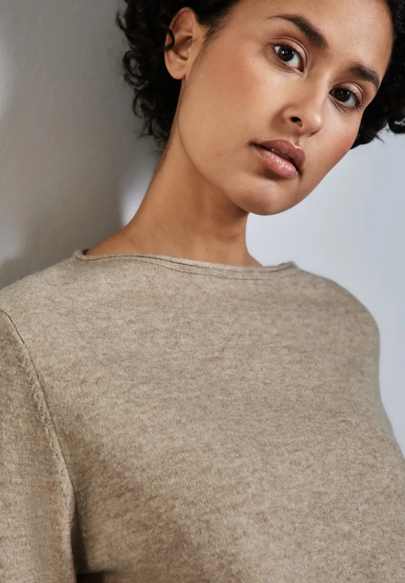 Street One Pullover & Sweatshirts*Pullover mit Schlitz-Detail honey sand mel.