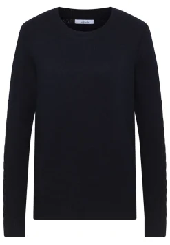 Cecil Pullover & Sweatshirts*Pullover mit Strickdetail urban dark blue