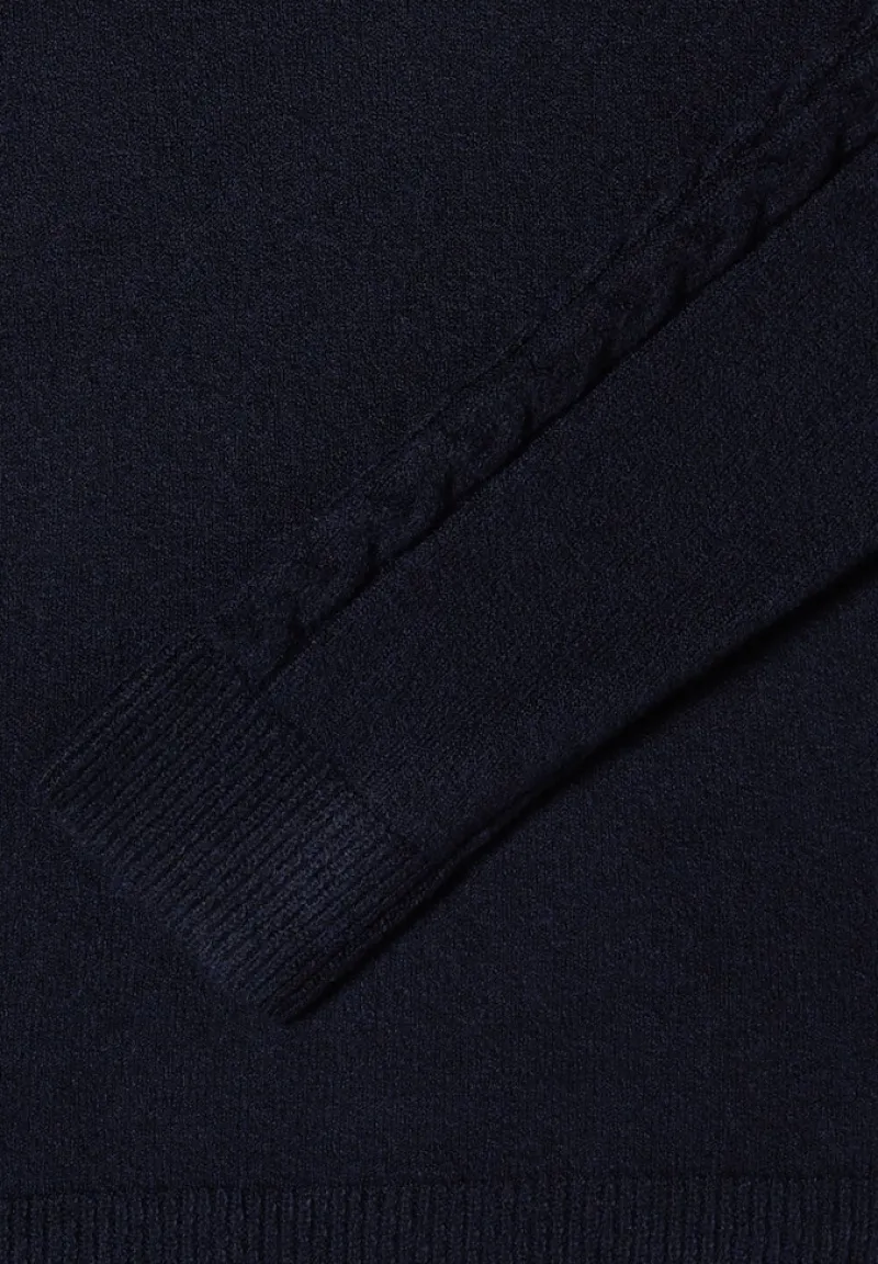 Cecil Pullover & Sweatshirts*Pullover mit Strickdetail urban dark blue