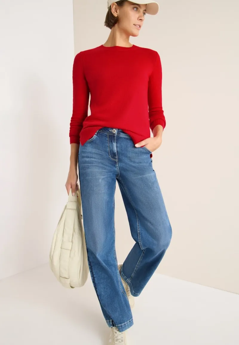 Cecil Pullover & Sweatshirts*Pullover mit Strickdetail Fiery Red