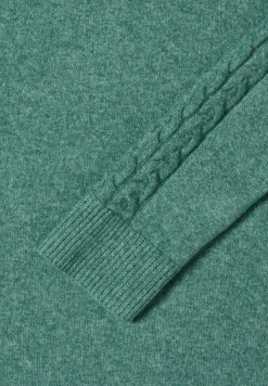 Cecil Pullover & Sweatshirts*Pullover mit Strickdetail jewel green melange