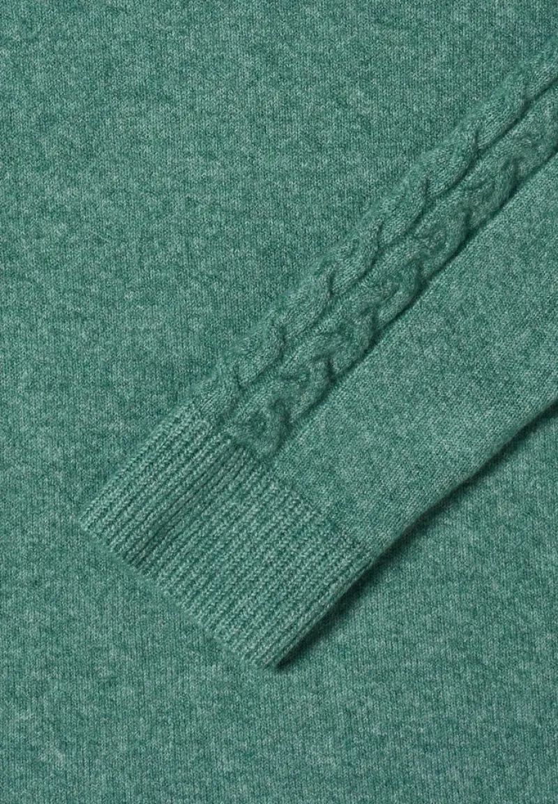Cecil Pullover & Sweatshirts*Pullover mit Strickdetail jewel green melange