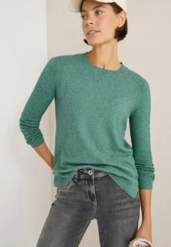 Cecil Pullover & Sweatshirts*Pullover mit Strickdetail jewel green melange