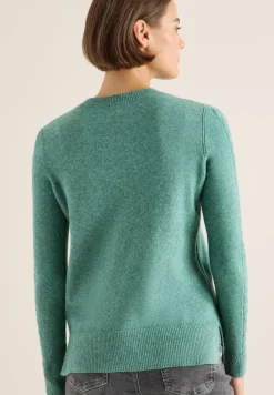 Cecil Pullover & Sweatshirts*Pullover mit Strickdetail jewel green melange