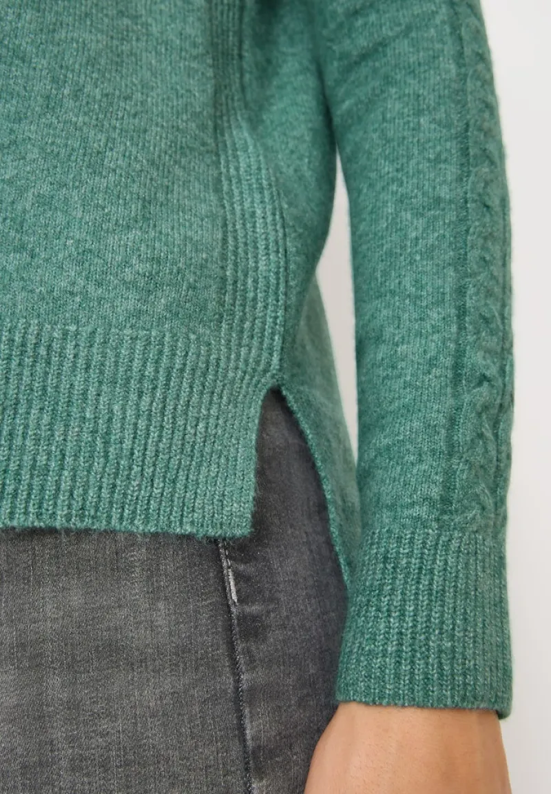 Cecil Pullover & Sweatshirts*Pullover mit Strickdetail jewel green melange