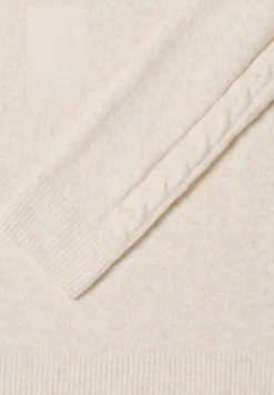 Cecil Pullover & Sweatshirts*Pullover mit Strickdetail oat milk beige melange