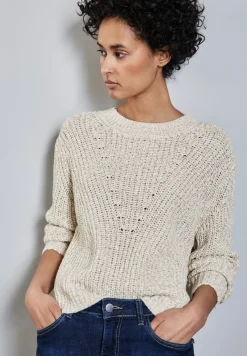 Street One Pullover & Sweatshirts*Pullover mit Strickmuster cloud cream mel.