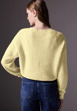 STREET ONE STUDIO Pullover & Sweatshirts*Pullover mit Struktur bond yellow mel.