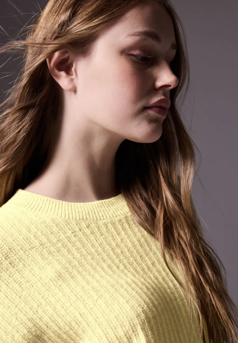 STREET ONE STUDIO Pullover & Sweatshirts*Pullover mit Struktur bond yellow mel.