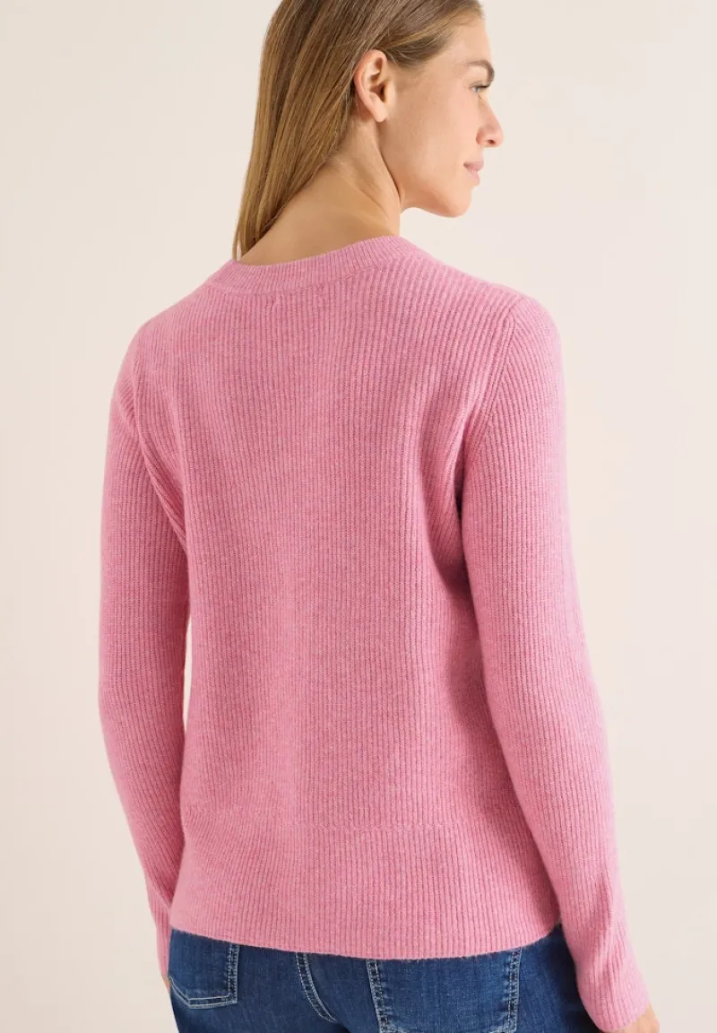 Cecil Pullover & Sweatshirts*Pullover mit Strukturdetails dark blossom melange