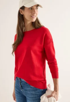 Cecil Pullover & Sweatshirts*Pullover mit Strukturdetail Fiery Red