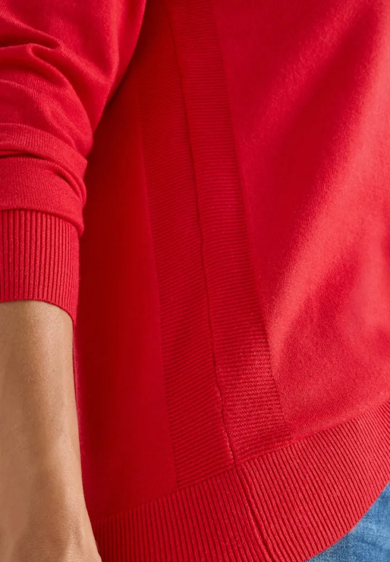 Cecil Pullover & Sweatshirts*Pullover mit Strukturdetail Fiery Red