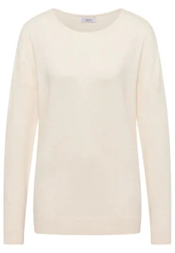 Cecil Pullover & Sweatshirts*Pullover mit Strukturdetail oat milk beige melange