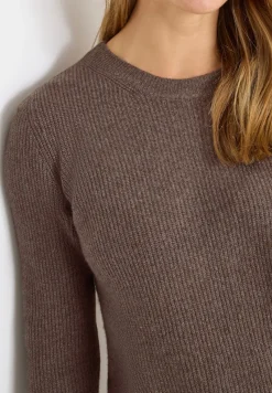 Cecil Pullover & Sweatshirts*Pullover mit Strukturdetails mushroom taupe melange