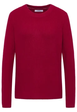 Cecil Pullover & Sweatshirts*Pullover mit Strukturdetails beaujolais red