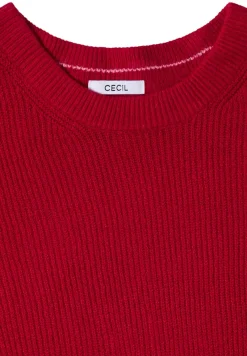 Cecil Pullover & Sweatshirts*Pullover mit Strukturdetails beaujolais red