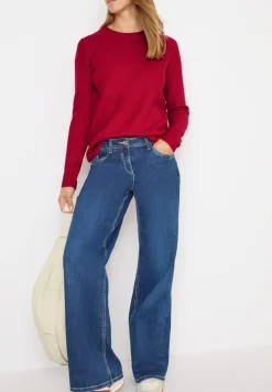 Cecil Pullover & Sweatshirts*Pullover mit Strukturdetails beaujolais red