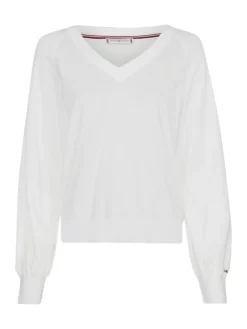 Tommy Hilfiger Pullover & Sweatshirts*Pullover mit V-Ausschnitt ecru