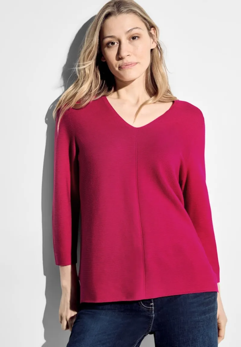 Cecil Pullover & Sweatshirts*Pullover mit V-Ausschnitt pink sorbet