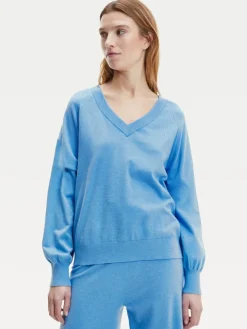 Tommy Hilfiger Pullover & Sweatshirts*Pullover mit V-Ausschnitt hydrangea blue